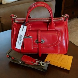NWT Dooney & Bourke Red Small Front Pocket Satchel
